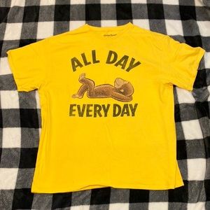 Mens Curious George novelty tee